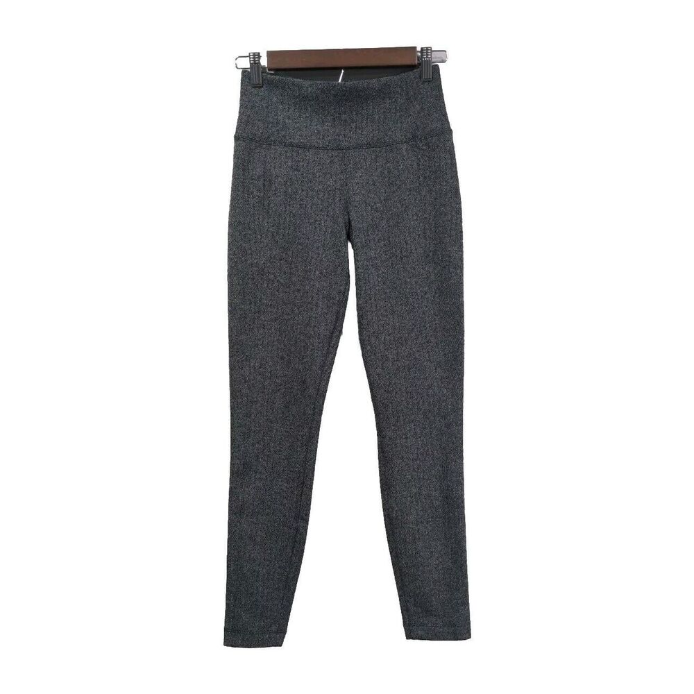 Athleta Womens Delancey Herringbone Tight Size XS Gray Casual Work Stretch